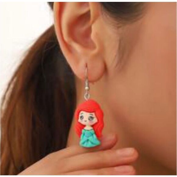 Y2K Disney Little Mermaid Acrylic
Figure Dangle Statement Halloween Earrings - Picture 4 of 5